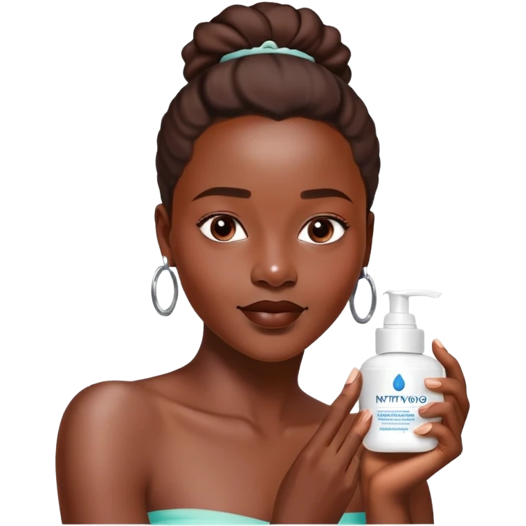 skin care cream application Lupita Nyong'o bare shoulers emoji