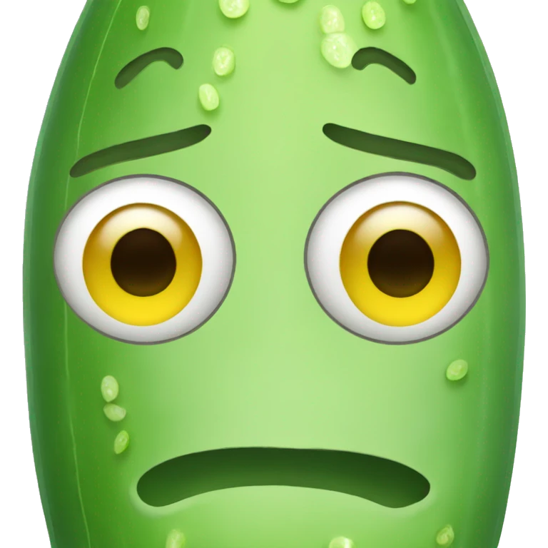 Cucumber on eyes emoji