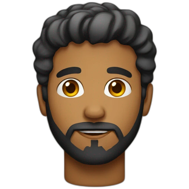 Brown man small beard emoji