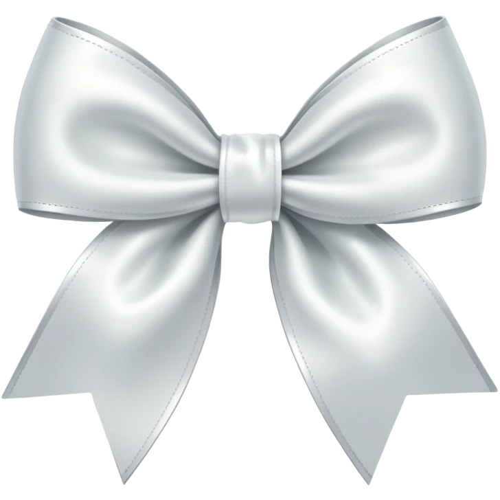 white satin bow emoji