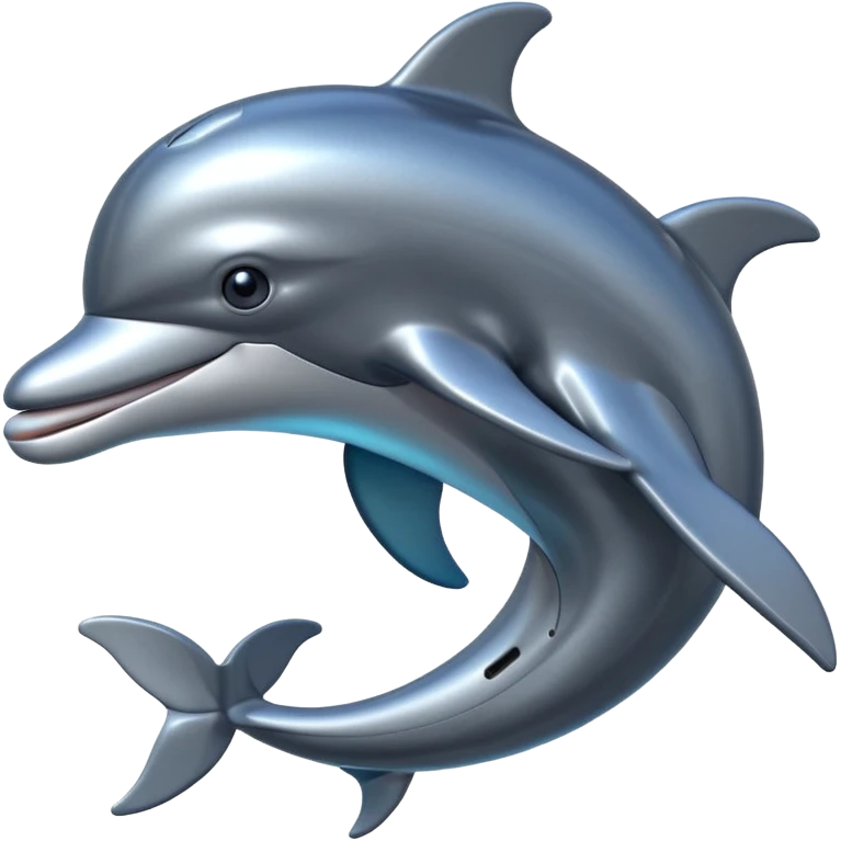 robot dolphin with iron skin emoji