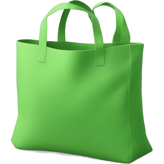 Green tote bag emoji