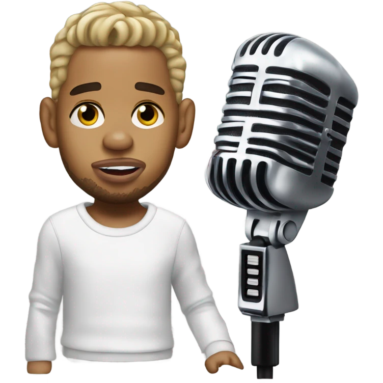 Hyper Realistic Chris Brown singing to Karruche  emoji