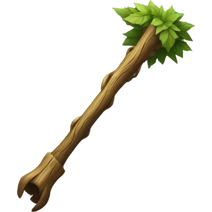 long wooden druid staff emoji