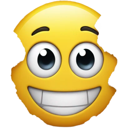 Happy face with a pile of salt emoji