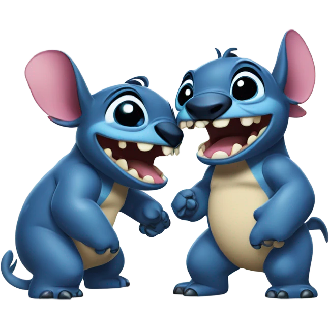 stitch kissing Experiment 624 emoji