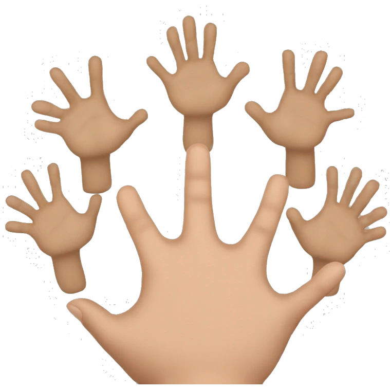 six hand emoji
