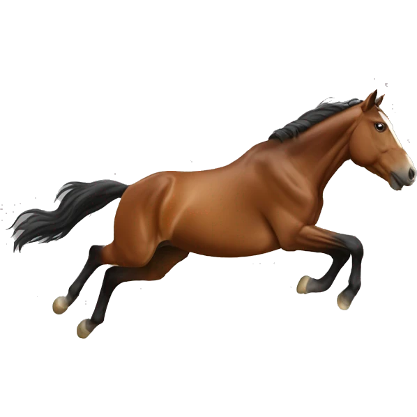 Horse jumping over a fence emoji