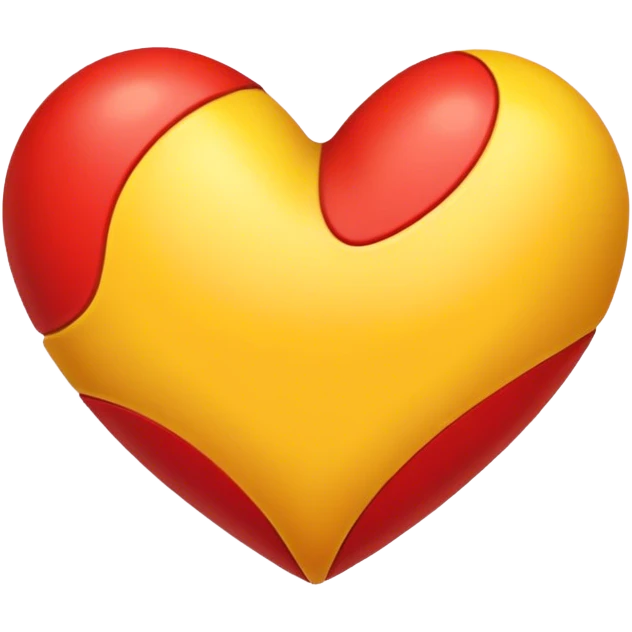 Red and yellow heart emoji