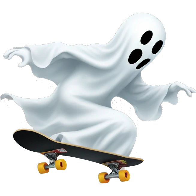 Ghost skateboarding emoji