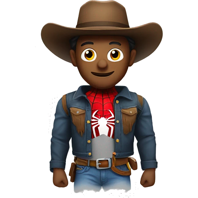 Spiderman with a cowboy hat emoji