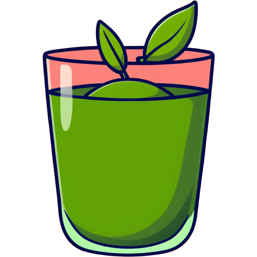 Green tea leaves and buds, fresh harvest emoji