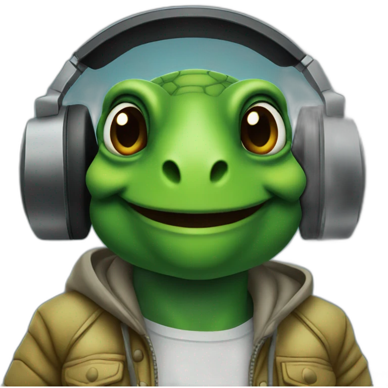 dj turtle emoji