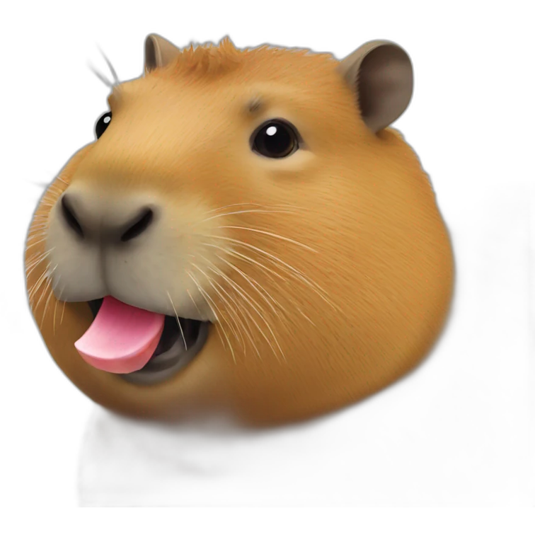 Capybara eating emoji