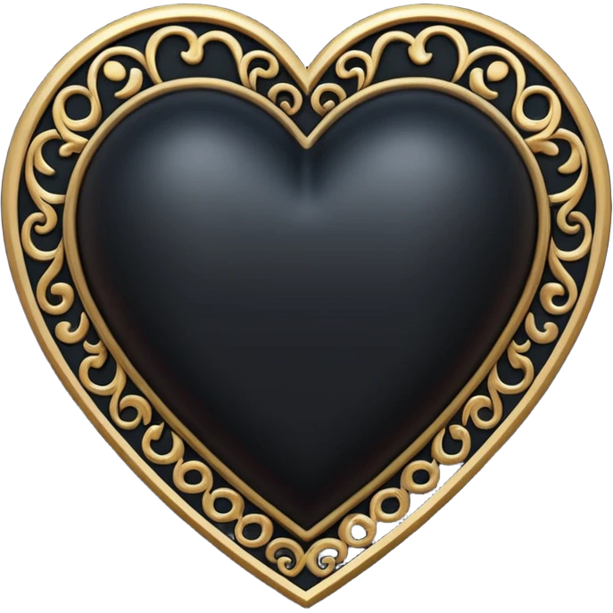 Black heart creative goth emoji