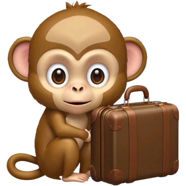 monkey with suitcase emoji