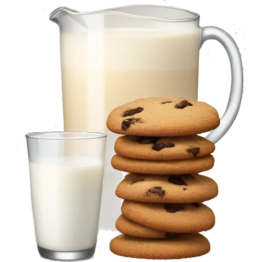 Cookies and milk emoji