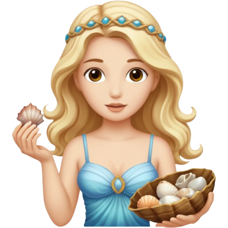Aphrodite avec des coquillages  emoji