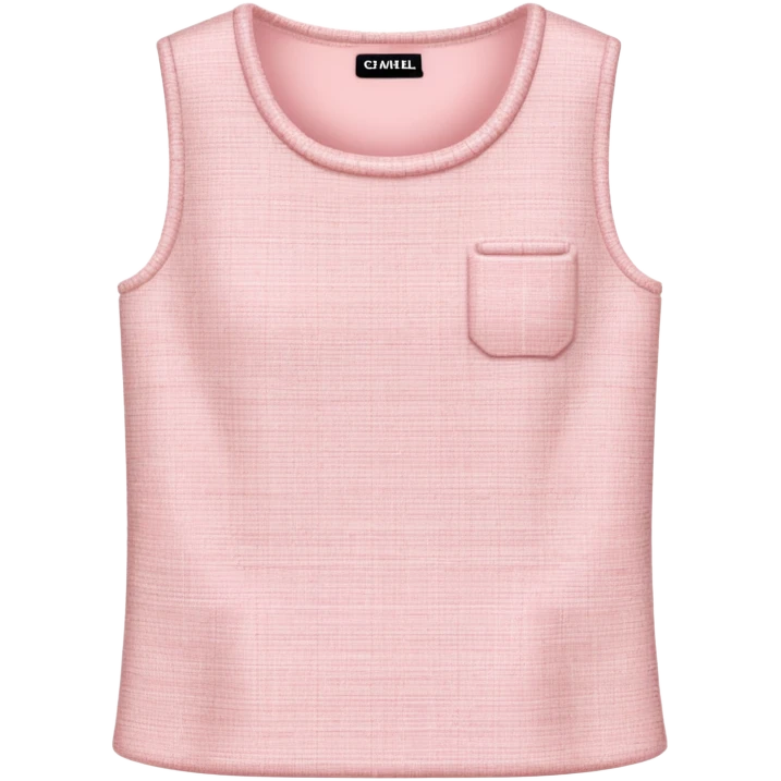 Powder pink Chanel suit tweed top emoji