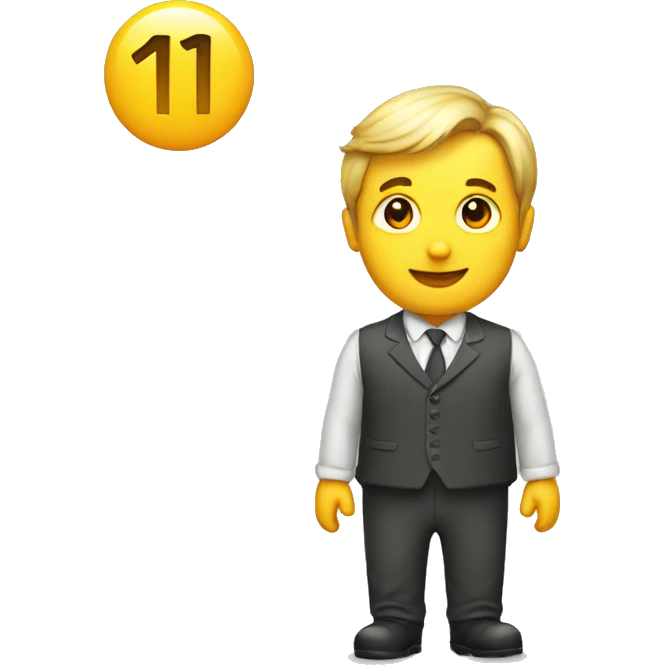 +1 number in fancy manner emoji
