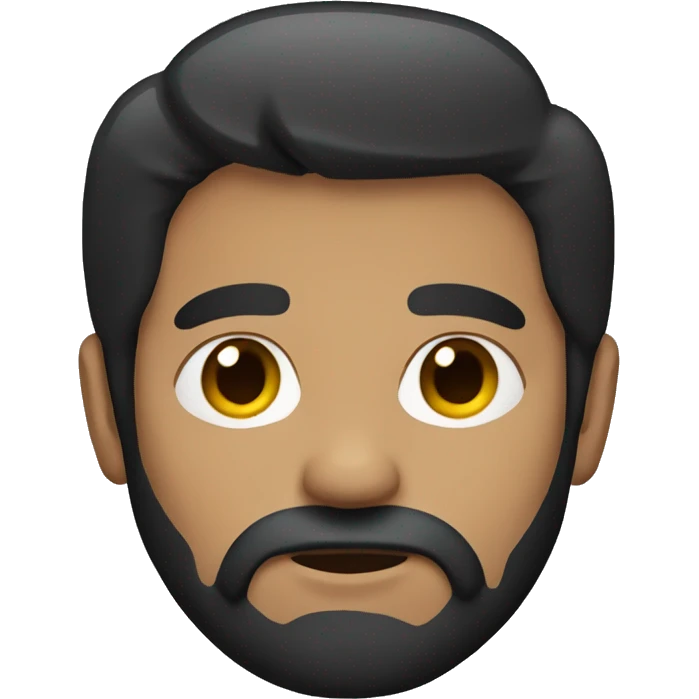 A man with dark hair and a beard emoji