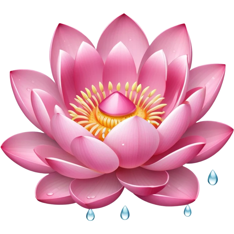 pink lotus flower, soft petals emoji