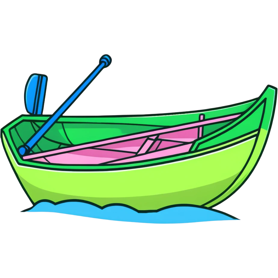 pink rowing boat emoji