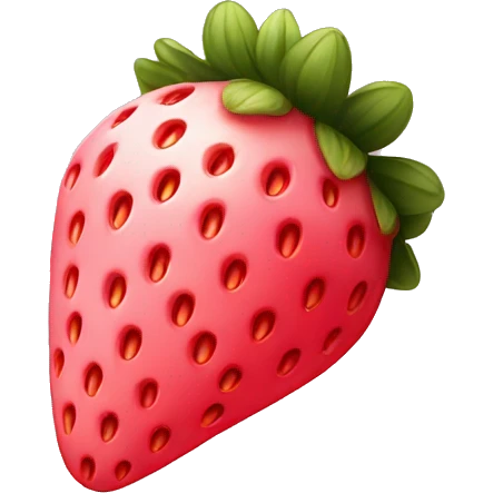 soft pink strawberry  emoji