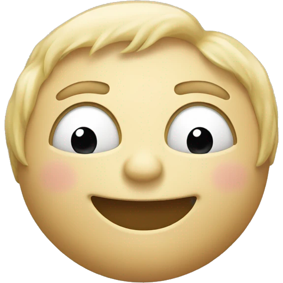 smiling smiley with double chin emoji