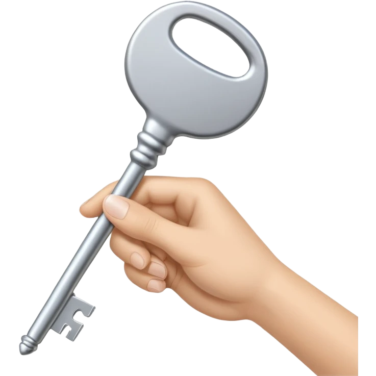 a hand holding a key, symbolizing autonomy emoji