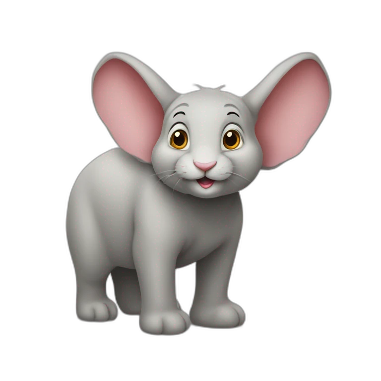 Lapin sur éléphant emoji