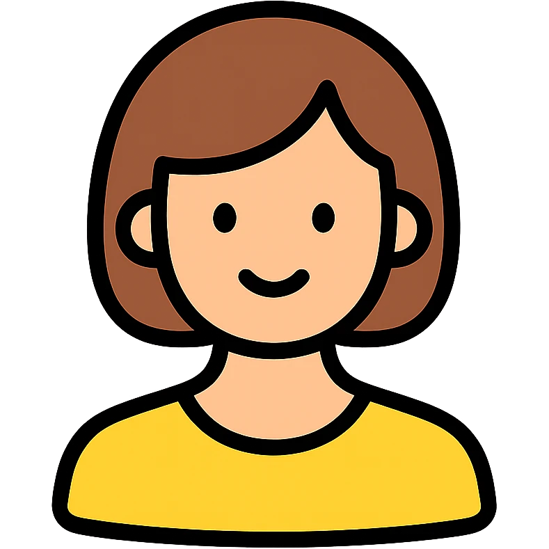 female with short brown hair emoji