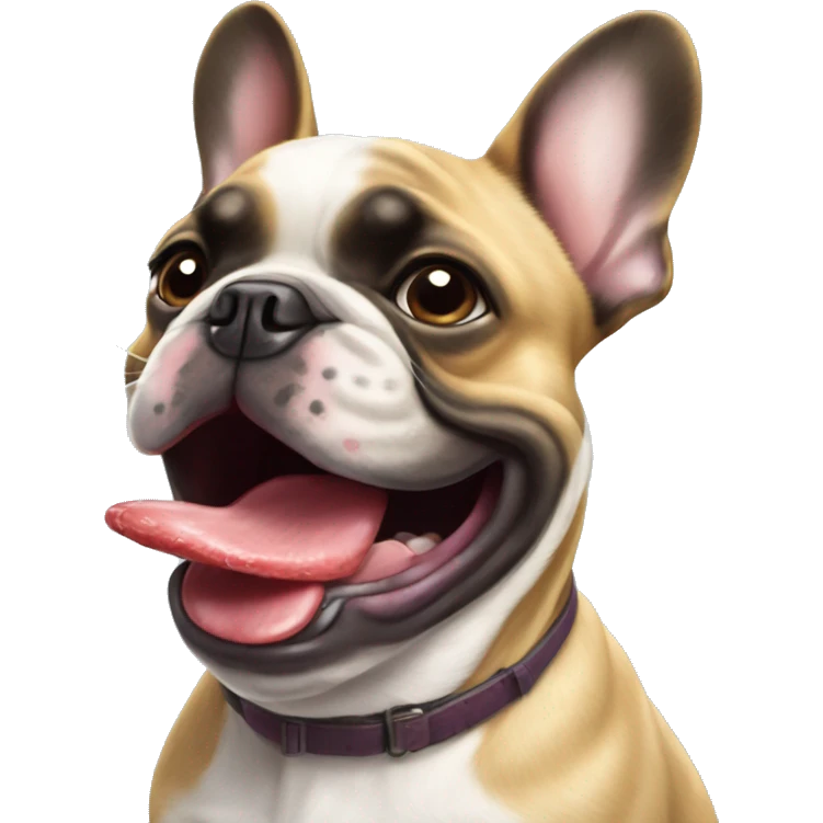 Greg French bulldog tongue out emoji