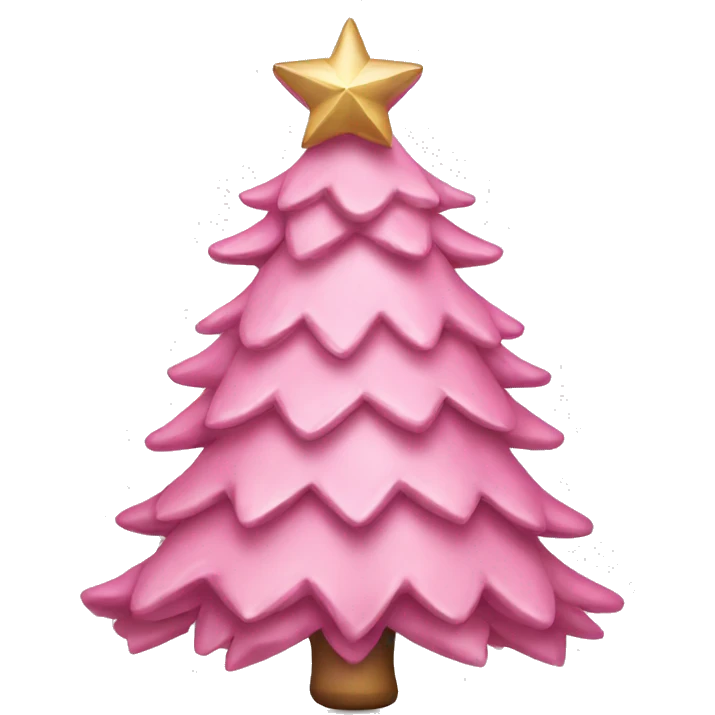 Pink Christmas tree with bows emoji