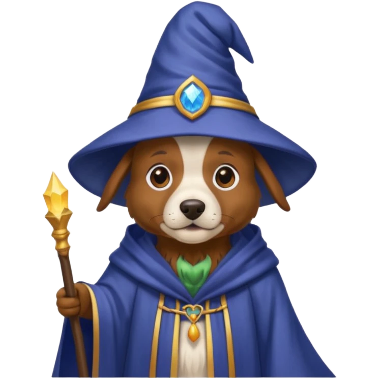 Dog wizard emoji