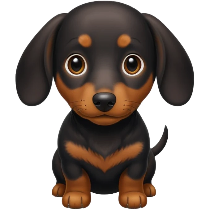 dachsund black emoji