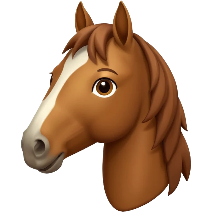 the cartoon horse should be more cartoon, and face front emoji