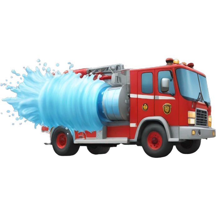 fire truck shooting water emoji