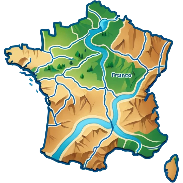 carte de la france emoji