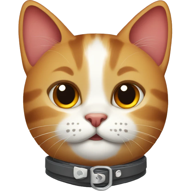 Cat red with sharp collar emoji