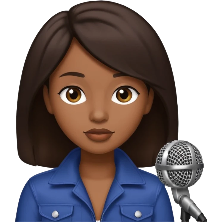 Case, R&B Singer with dark brown hair emoji