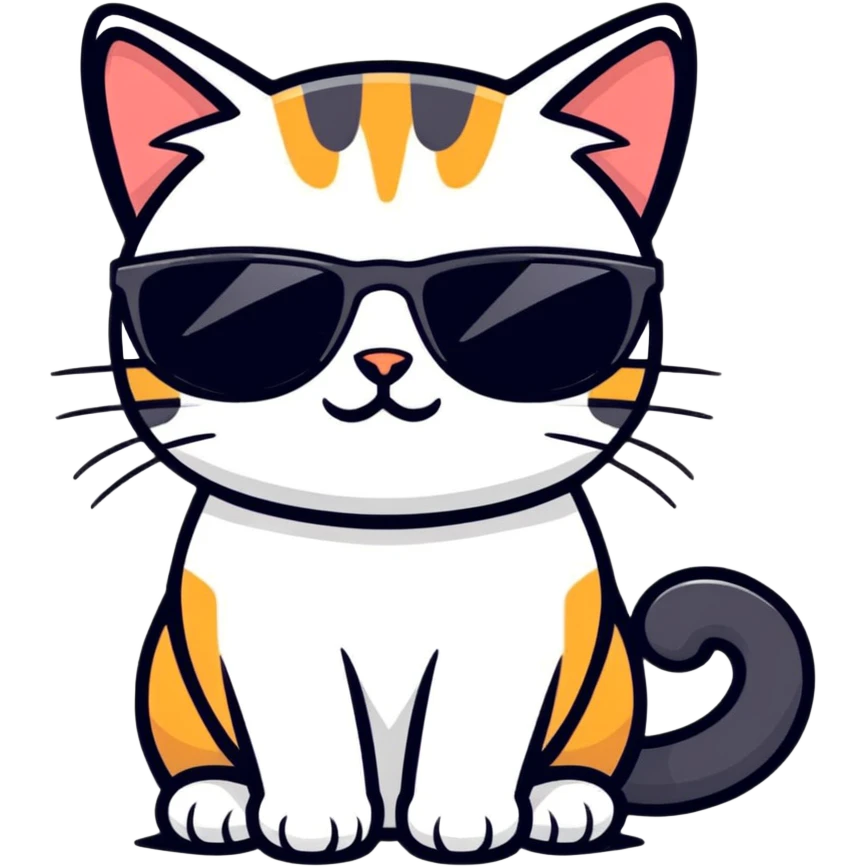 Cat with sunglasses emoji