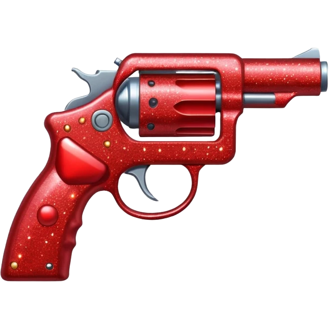 red glitter gun emoji