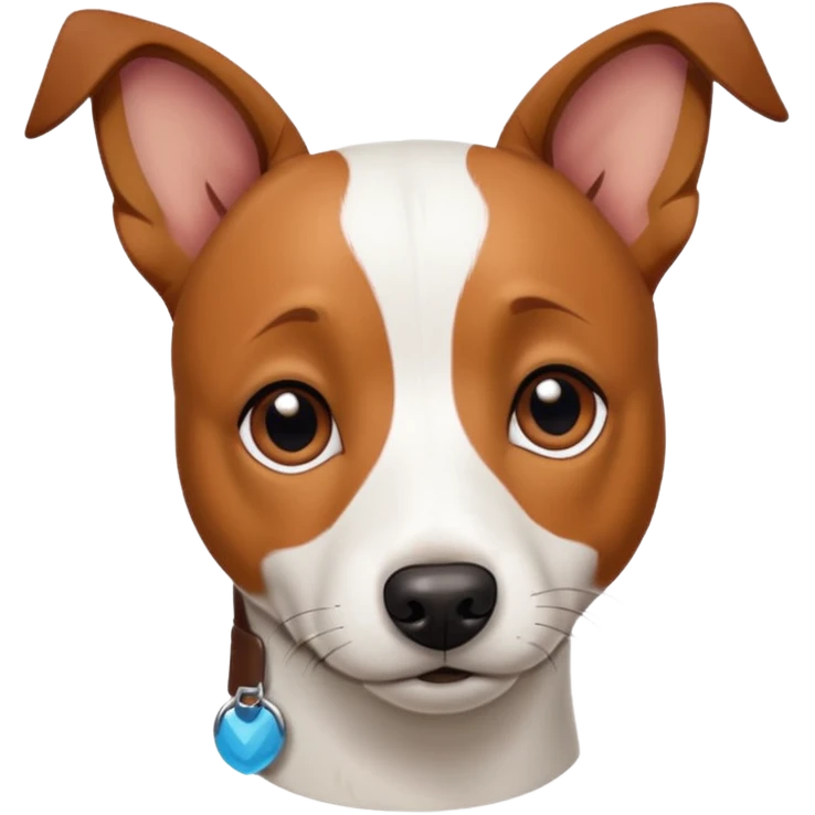 a white jack russell the size of a kelpie emoji