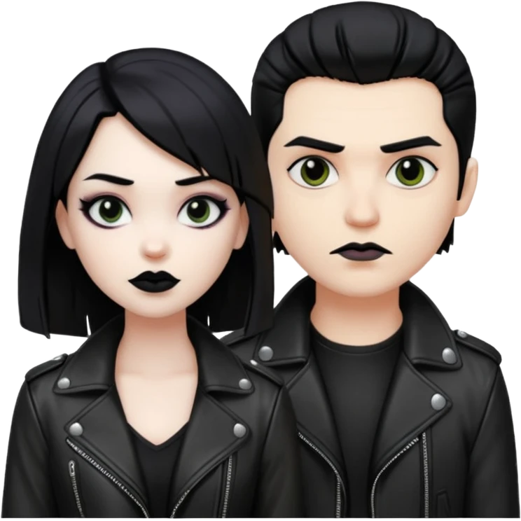 Fille Gothique domine homme emoji