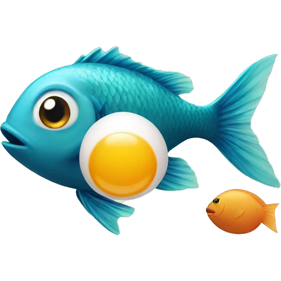 fish and a egg emoji