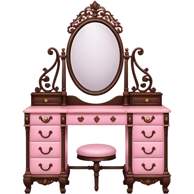 pink and brown vanity emoji