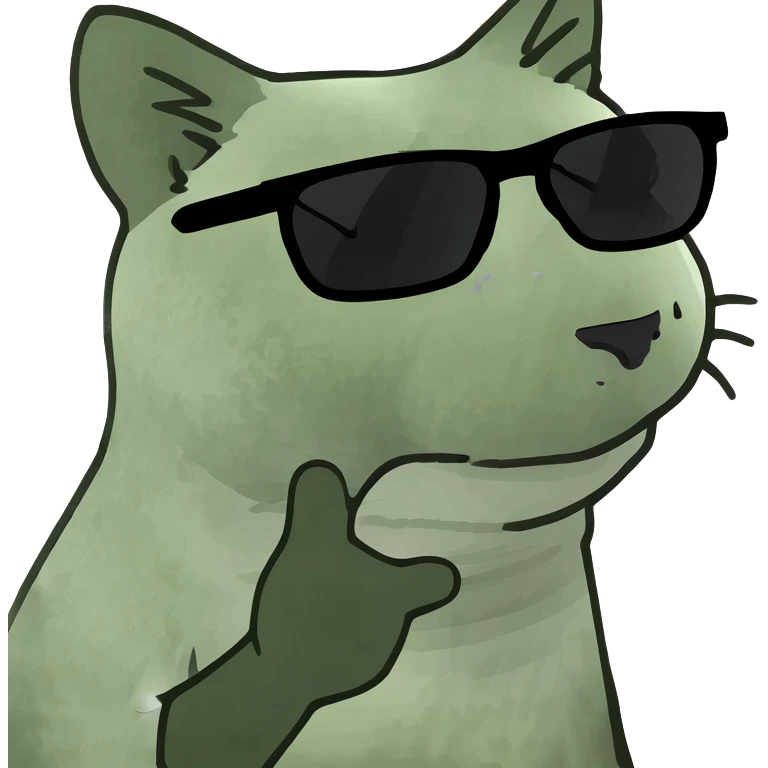 Cat with sunglasses emoji