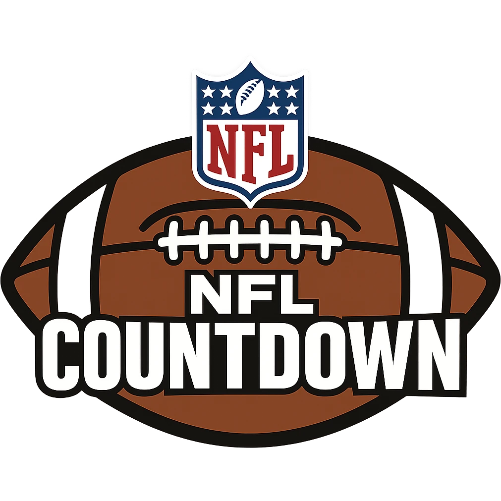 stylized football with the 'NFL Countdown' logo, clean vector art emoji
