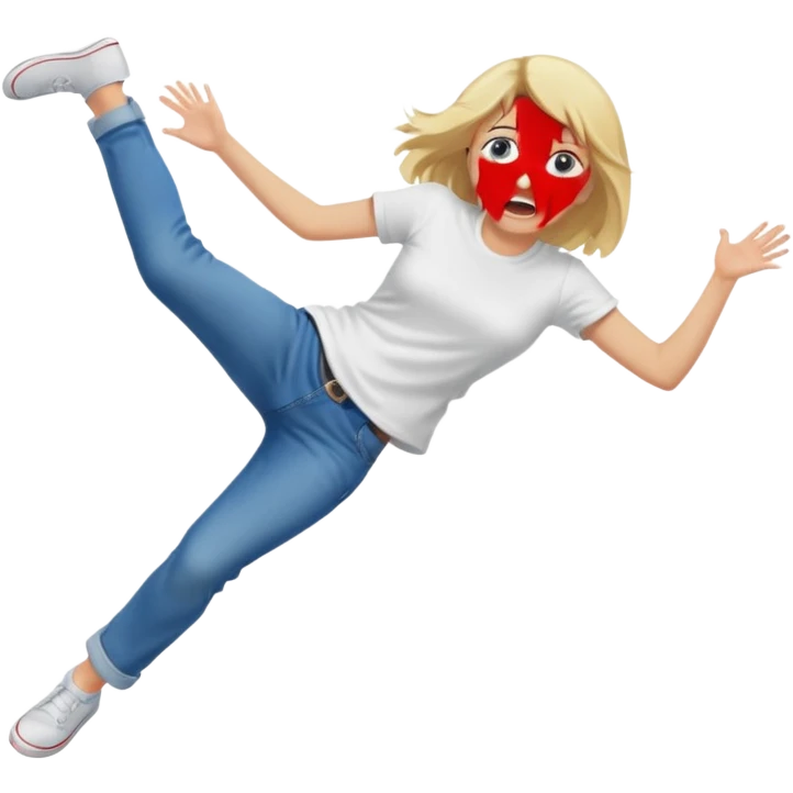 falling girl like in spiderman movie emoji